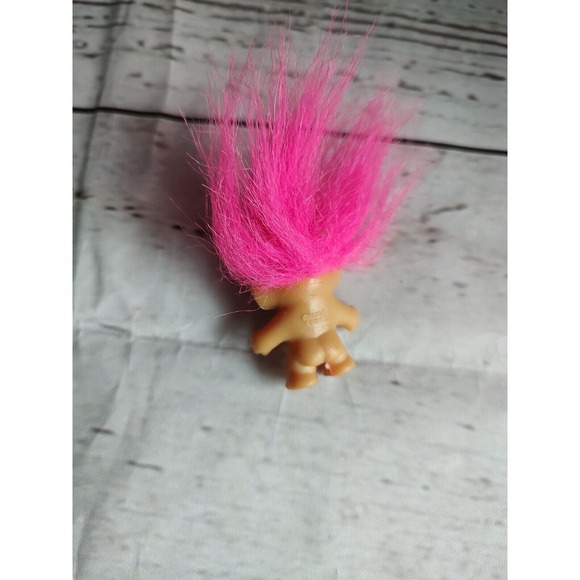 Vintage Russ Pink Fuchsia Hair Mini Troll Pencil Topper - Picture 2 of 5